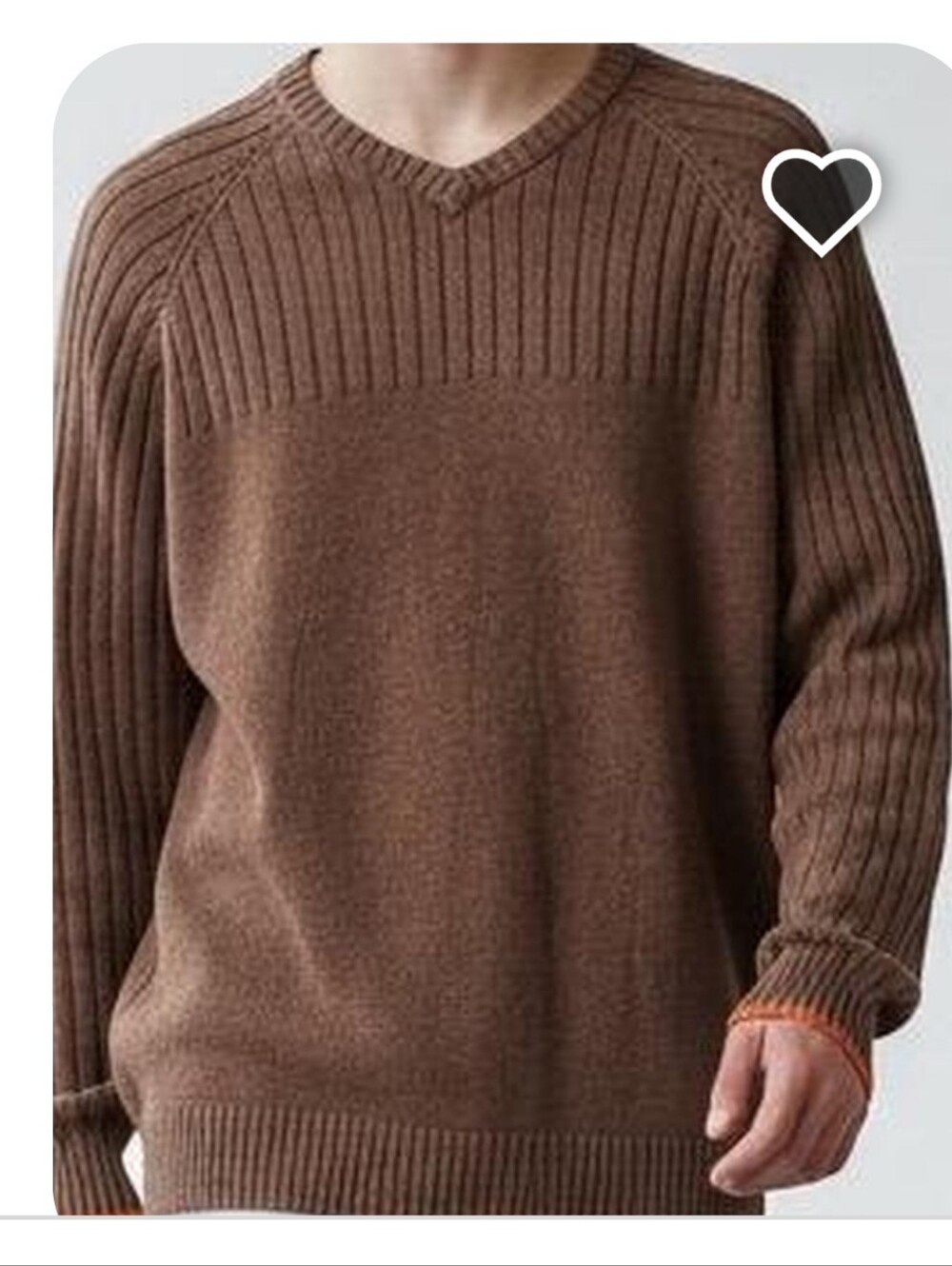 Columbia Men's Brown Textured V-Neck Sweater